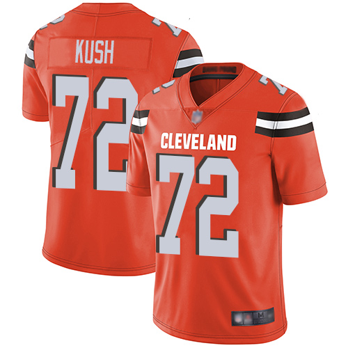 Cleveland Browns Eric Kush Men Orange Limited Jersey #72 NFL Football Alternate Vapor Untouchable